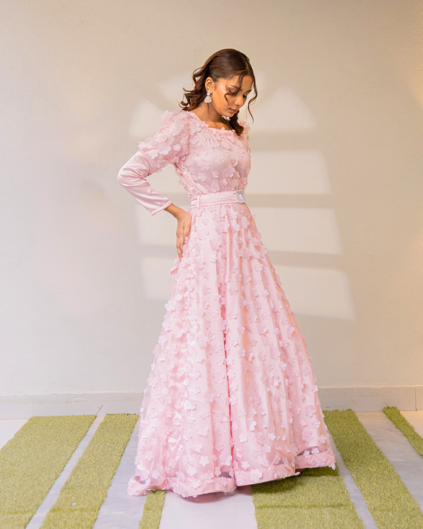 Pink Floral Bloom - A Bridgerton-Inspired Floral Gown