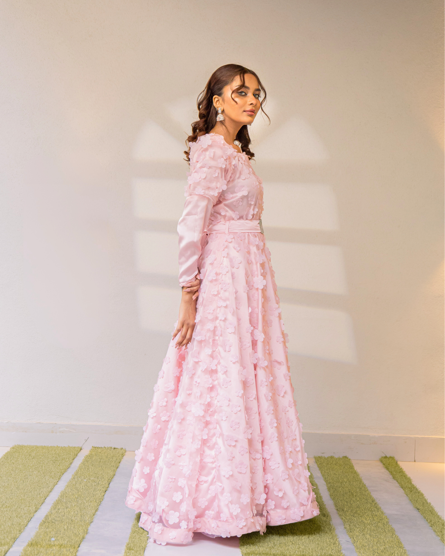 Pink Floral Bloom - A Bridgerton-Inspired Floral Gown