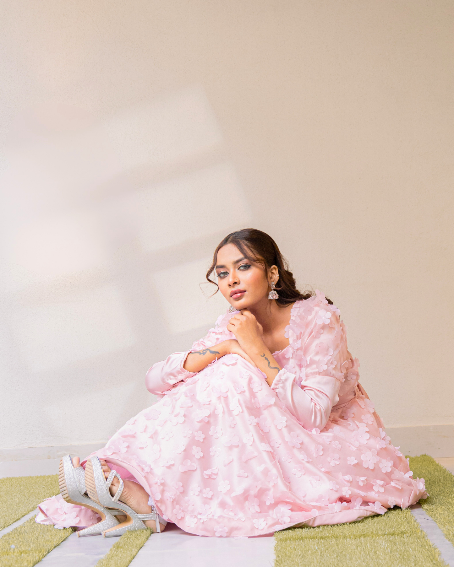 Pink Floral Bloom - A Bridgerton-Inspired Floral Gown