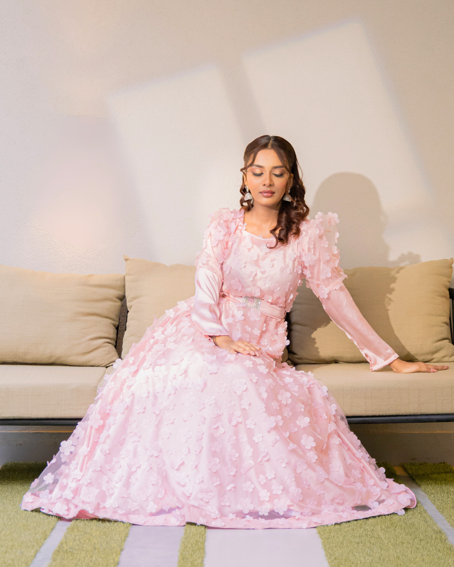 Pink Floral Bloom - A Bridgerton-Inspired Floral Gown