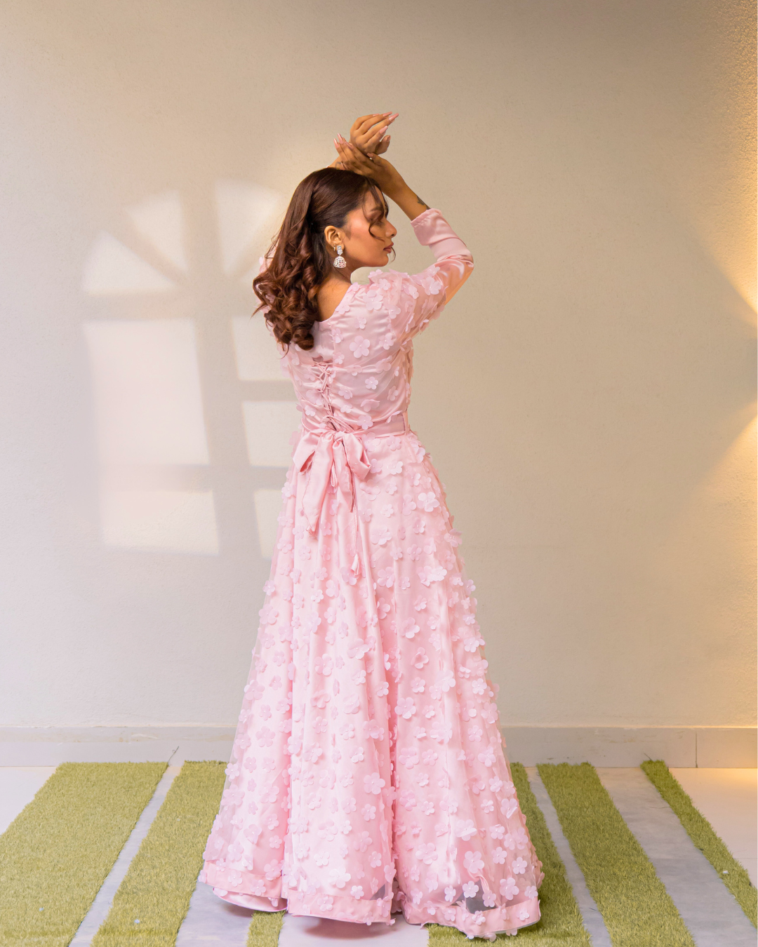 Pink Floral Bloom - A Bridgerton-Inspired Floral Gown